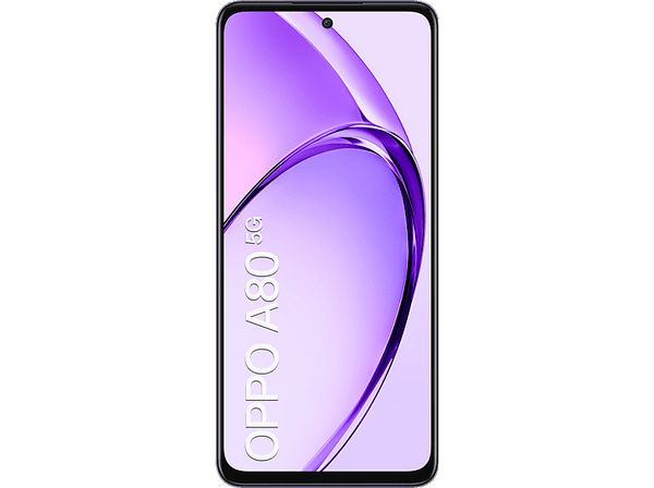 Móvil - OPPO A80 5G, Moonlight Purple, 256 GB, 8 GB RAM, 6.67" LCD HD+, Mediatek Dimensity 6300, 5100 mAh, Android + Funda