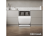 Lavavajillas - LG DF273FW,  14 servicios, 10 programas, 60 cm,  QuadWash™, Blanco