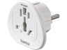 Adaptador enchufe - Hama Universal World, Tipo E, F y 3 pin, Blanco
