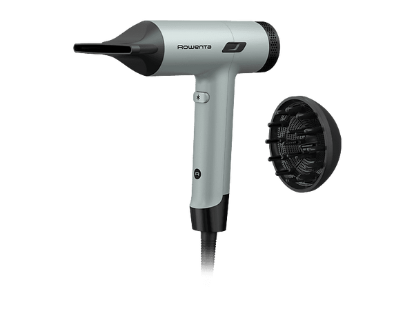 Secador - Rowenta Tiny HY7120, 1600 W, 3 Temperaturas, Motor de alta velocidad, 250 km/h, Compacto, Ergonómico, Ligero, Eucalipto