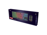 Pack gaming - Trust GXT 832 Thado, Inalámbrico, 420h Autonomía, Retroiluminación RGB, Negro
