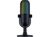 Micrófono - Razer Seiren V3 Chroma, USB, Iluminación reactiva para juegos y streaming con tecnología Razer Chroma RGB, Negro