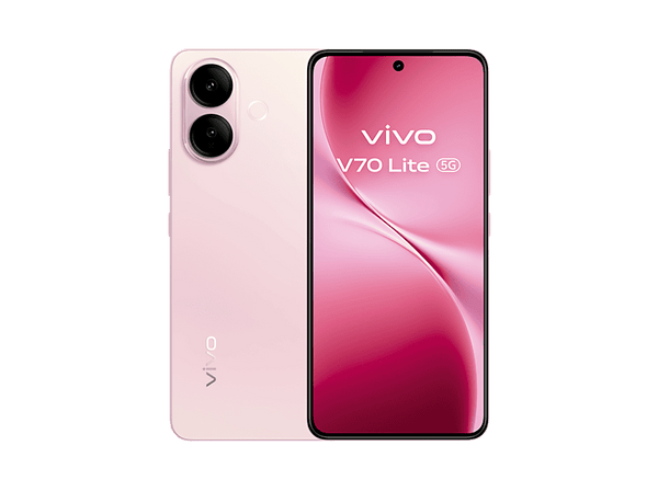 Móvil - vivo V70 LITE, Pop Pink, 256 GB, 6 GB RAM, 6.77" AMOLED, Dimensity 7400-Turbo, 6500 mAh