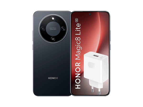 Móvil - Honor Magic8 Lite, Midnight Black, 512GB, 8GB RAM, 6.79" AMOLED de 4320 Hz, Qualcomm® Snapdragon® 6 Gen 4 (4nm), 7500 mAh, Incluye Cargador
