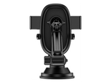 Soporte de móvil para coche - Baseus Clamp-Type Set, Doble modalidad: Ventosa y Gancho de rejilla, Sujeción automática, Universal, Negro Cluster