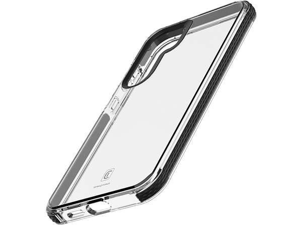 Funda móvil - CellularLine TETRA, Para Samsung Galaxy S25 Ultra, Negro y Transparente