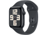 Apple Watch SE (2024), GPS, 44 mm, Caja de aluminio Medianoche, Vidrio delantero Ion-X, Correa deportiva Medianoche, Talla M/L