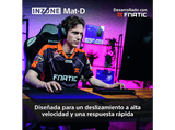 Alfombrillas gaming - Sony INZONE Mat-D, Fnatic, Deslizamiento de alta velocidad para FPS, Antideslizante, Grosor 4mm, 480 x 400 mm, PC, D700, Negro