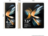 Móvil - Samsung Galaxy Z Fold4 5G, Beige, 512 GB, 12 GB RAM, 7.6 QXGA+, SM8475 Octa-Core, 4400 mAh, Android 12