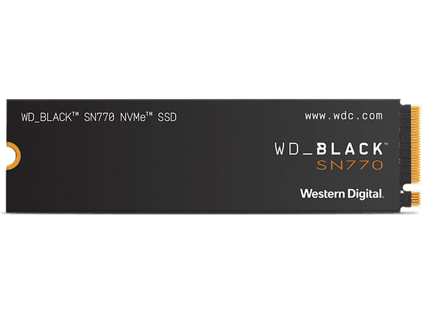Disco duro SSD interno 1TB - Western Digital WD_Black SN770 NVMe SSD, Hasta 5150 MB/s de lectura, M.2 2280, Negro