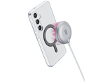 Cargador móvil inalámbrico - CellularLine MAG Qi2, Pad magnético de carga rápida, Compatible con MagSafe, 15 W, Universal, Blanco