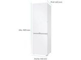 Frigorífico combi - Candy City Fresco CNCQ2T518EW, Total No Frost Circle+, 182 cm, 279 l, Iluminación LED, Blanco