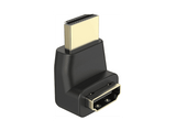 Adaptador cable - Hama 00205164, Conector HDMI Macho-Hembra, 90º, Diseño extra pequeño, Negro