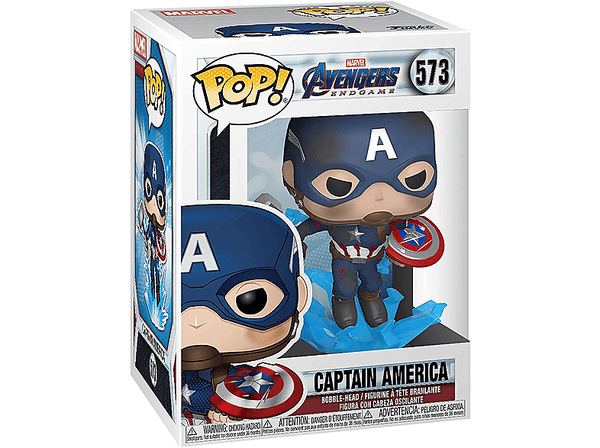 Figura Funko Pop! - Captain America, Marvel Avengers: Endgame, Vinilo, 9.50 cm, Multicolor