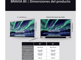 TV QD-OLED 55 - Sony Bravia 8 II, Procesador XR con IA, Smart TV (Google TV), IMAX, Dolby Atmos/Vision, Chromecast, Airplay, PS5, 120Hz, Eco, 55XR8M2