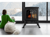 Chimenea eléctrica - Cecotec ReadyWarm 2000 Flames, 2000 W, 2 niveles, Termostato ajustable, Control de llamas, Black