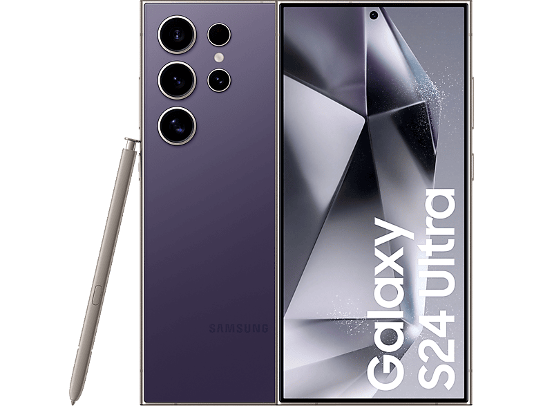 Móvil - Samsung Galaxy S24 Ultra, Titanium  Violet, 256GB, 12GB RAM, 6.8 QHD+, Qualcomm Snapdragon 8, 5000mAh, Android 14