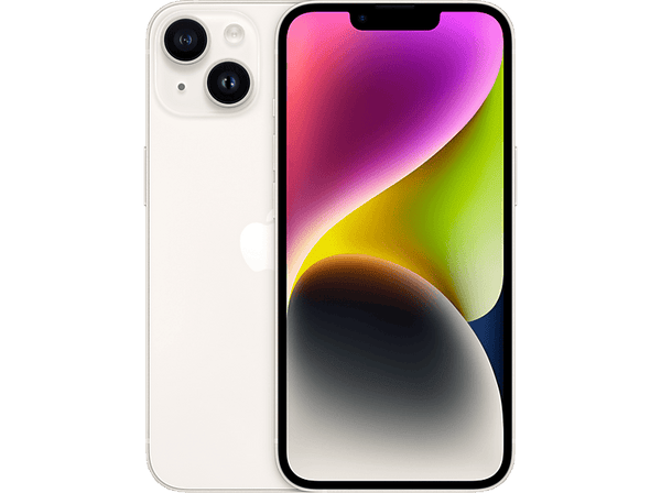 REACONDICIONADO Excelente Apple iPhone 14, Blanco estrella, 128 GB, 5G, 6.1" OLED Super Retina XDR, Chip A15 Bionic, iOS