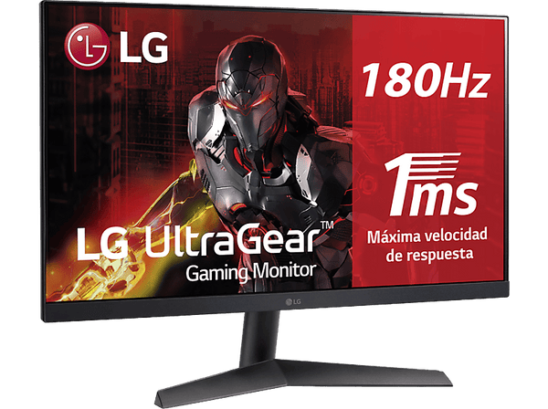 Monitor gaming - LG 24GS60F-B, 24", Full-HD, 1 ms, 180 Hz, HDMI x1, DisplayPort 1.4, Negro