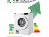 Lavadora secadora - LG F4DR5009A3W, Serie 500, 9kg/6kg, 1400 rpm, 12 programas, Blanco