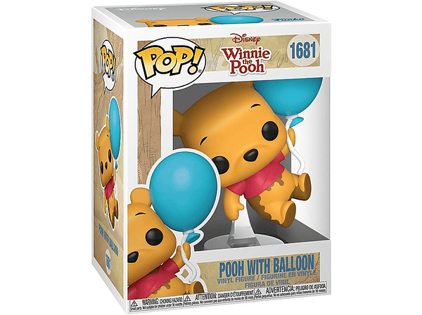 Figura Funko Pop! - Funko Winnie The Pooh: Pooh with Balloon, 10 cm, Vinilo