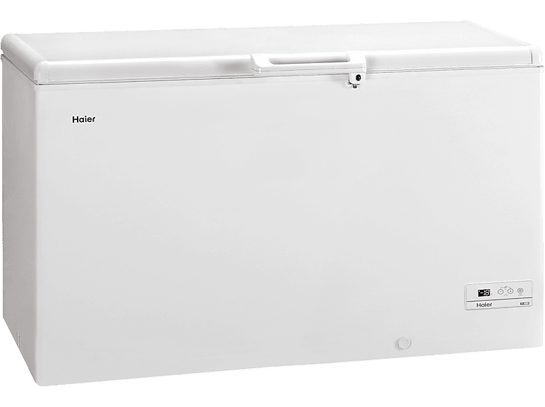 Congelador horizontal - Haier HCE429F, 413 l, 84.5cm, Iluminación interna LED, Display Digital, Antibacterias, Cierre con llave, 2 Cestillos