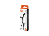 Auriculares de botón - JBL Tune 110, Intraurales, Micrófono, Cable Plano Anti-enredos, Negro