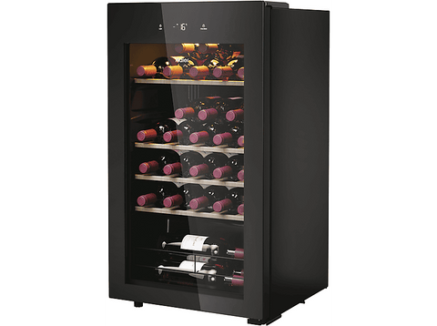 Vinoteca - Haier HWS34GGH1, 47.5 cm, 90 l, 34 botellas,  5-20 Cº,  hOn App, Negro