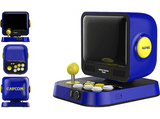 Consola retro - My Arcade Arcade RetroStation, Mega Man y Street Fighter, Pantalla LCD 8, Altavoz doble Super Bass, Azul y amarillo