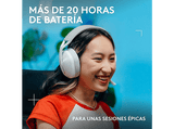 Auriculares gaming - Logitech G G321, Lightspeed-Bluetooth, Micrófono 16 kHz con varilla abatible, 20hs batería, PC, PS4-PS5, Nintendo Switch, Blanco