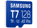 Tarjeta Micro SDXC - Samsung T7 MB-MB128T, 128 GB, Lectura hasta 170 MB/s, UHS Clase 3, A2, V30, Azul