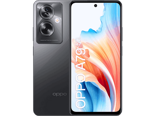 Móvil - Oppo A79, Negro, 256 GB, 8GB, 6.72" FHD+, MediaTek Dimensity 6020, 5000 mAh, Android