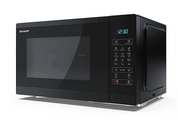 Microondas con grill - Sharp YC-MG252AE-B, 900 W, 11 Niveles de Potencia, 25 l, Negro
