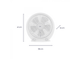Ventilador de sobremesa - Jata JVVS3115, 40 W, 3 Velocidades, Temporizador hasta 120 min, Asa de transporte, Blanco