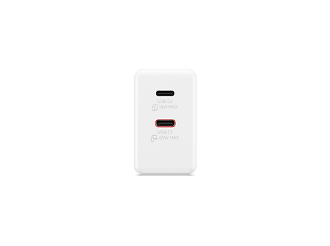 Cargador para portátil - Lenovo Dual USB-C 65W GaN, Universal para Portátil, Smartphone, Tablet