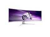 Monitor gaming - Philips 49M2C8900L/00, 49 Dual QHD, 144 Hz, 0.03 ms GtG, OLED, Curvo, Altura Ajustable, Blanco