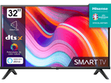 TV LED 32 - Hisense HD Smart TV 32A4K, HD-ready, Quad Core/MT9602, Smart TV, DVB-T2 (H.265), Negro