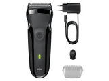 Afeitadora - Braun Serie 3 300s, 2 láminas Flex de afeitado, Resistente al agua, 300S, Gris