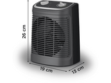 Calefactor - Rowenta Instant Comfort SO2330, 2400 W, 40 m², 2 Velocidades, Temperatura Ajustable, Apagado Auto., Silencioso, Anticongelante, ECO, Gris