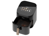 Freidora de aire - Cecotec Cecofry&Grill Smokin’ 6500, 2200W, 6.5L, Doble grill, 10 Menús, Ahumador integrado, Pizza maker, Negro