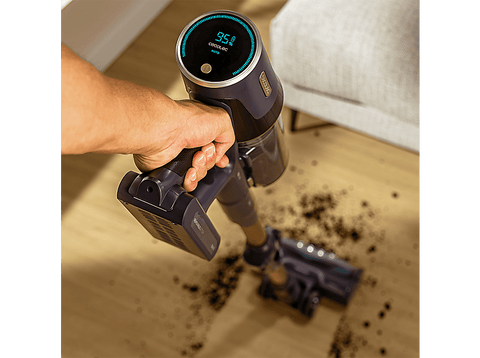 Aspirador escoba - cecotec Conga Rockstar RS70 Pet Flex, 500 W, 65 min Autonomía, Sin Bolsa, Cepillo para Animales, Negro/Dorado