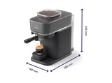 Cafetera express - Philips Baristina BAR300/60, Molinillo cerámico, 16 bares, Café en grano, 4 programas, 1550 W, 1,2 L, 30s, IA, 72 dB, 3 años, Negro