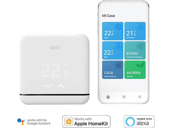 Controlador de aire acondicionado - Tadoº V3+, Táctil, LED, Infrarrojos, Blanco