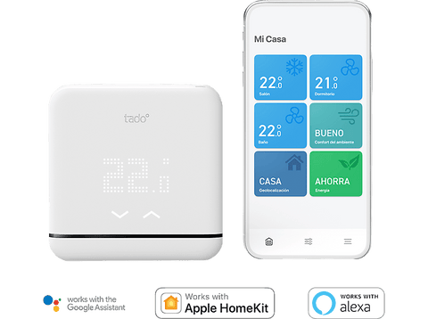 Controlador de aire acondicionado - Tadoº V3+, Táctil, LED, Infrarrojos, Blanco