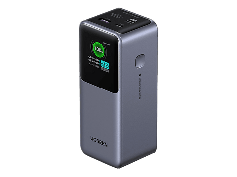 Batería externa - Ugreen UGR35524B, Universal, 2xUSB-C, 1x USB-A, 130 W, 20000 mAh, Gris