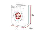 Lavadora carga frontal - Candy CW50-BP12307U1-S ProWash 700 Mini , 5 kg, 1200 rpm, 12 Programas, Motor Inverter, Wi-Fi, Blanco