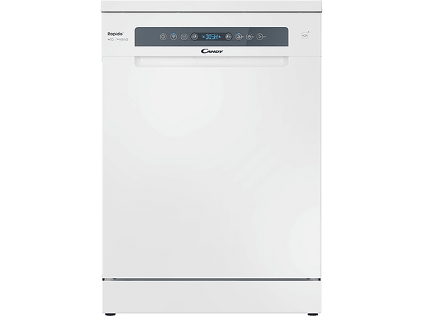Lavavajillas - Candy Rapido' CF 5C7F1W, 15 servicios, 8 programas, Inicio Diferido, Motor Inverter, 60 cm, Conectividad Wi-Fi, Blanco