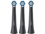 Recambio para cepillo dental - Oral-B iO Gentle Care, Pack de 3 unidades, Para encías sensibles, Negro