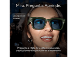 Gafas IA - Meta Adventurer, Lentes en marrón, Cámara 12 MP, Traducción en tiempo real, Resolución 3K HD, +8h Batería, Classic Black
