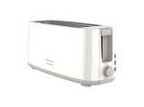 Tostadora - Taurus Toastissimo, 1400 W, 2 ranuras extra largas de 280x32 mm, Descongelar, Recalentar y Cancelar, Sistema de autocentrado, Blanco